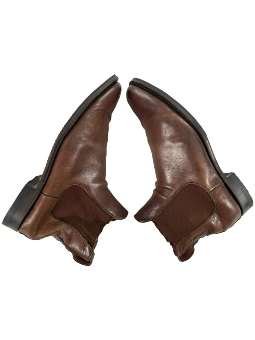 Allen Edmonds Vintage Brown Leather Chelsea Boots Slip-On Casual Men's Size 11